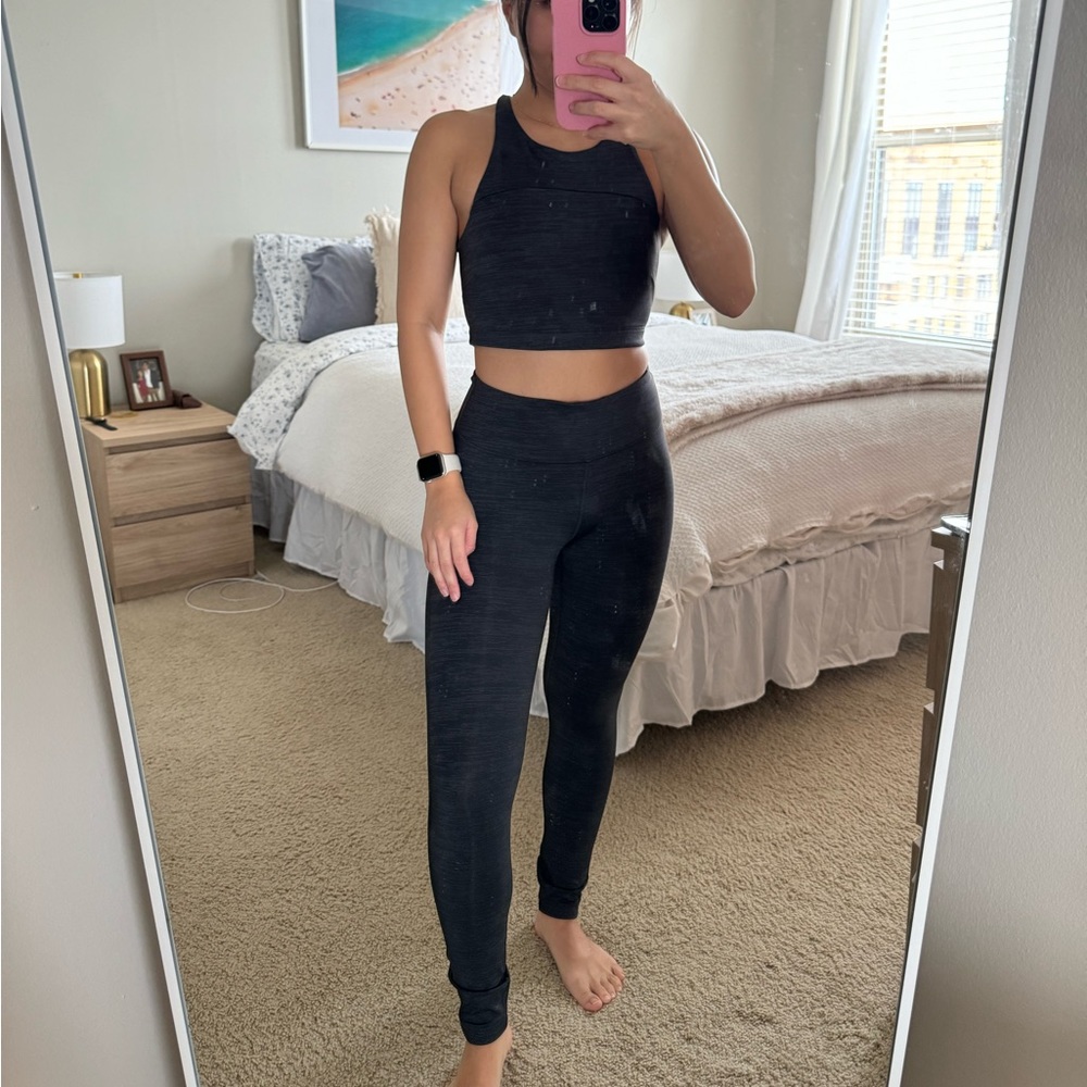 Outdoor Voices workout set, sports bra and leggings, both size xs in black